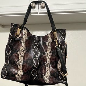 Vince Camuto snake print mid size purse.